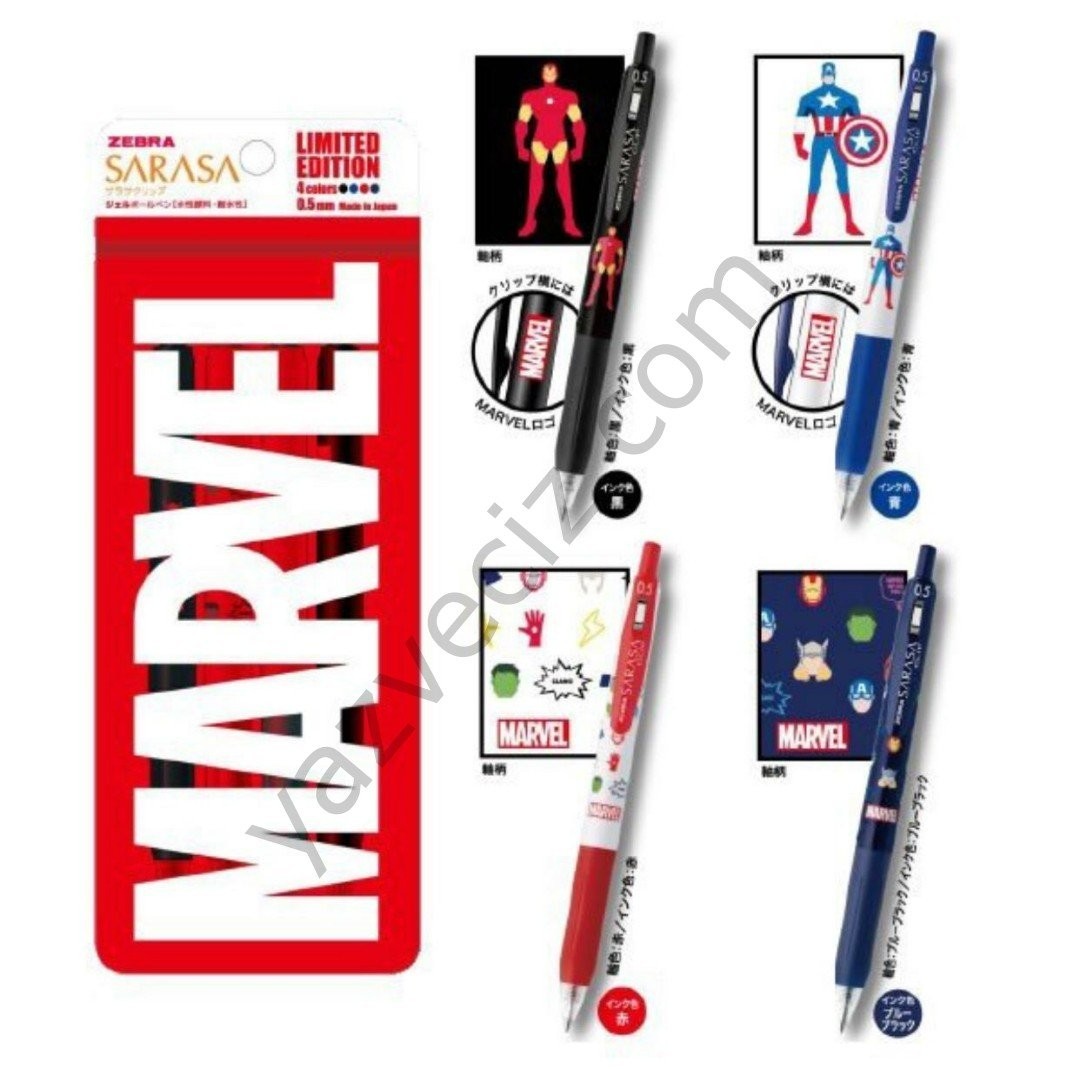 Zebra Sarasa Marvel Lımıted Edition 4'lü Set