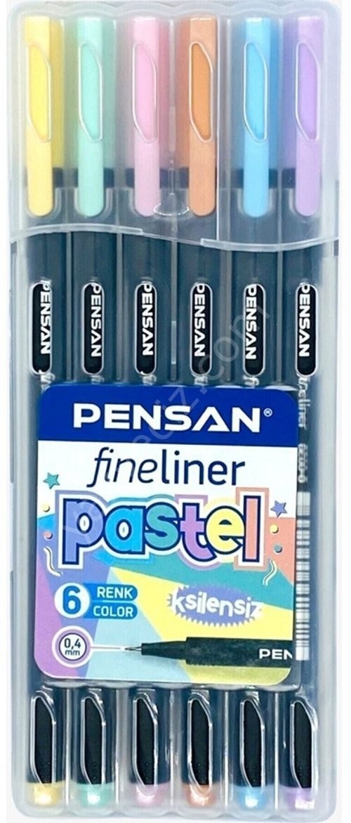 Kampanyalı Pensan Fineliner İnce Uçlu Keçeli Kalem Pastel Renkler 6 lı Pvc Kutu