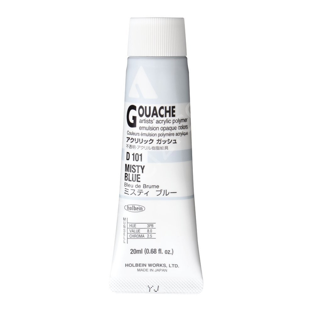 Holbein Akrilik Guaj 20 ml (D101) Mısty Blue A Seri