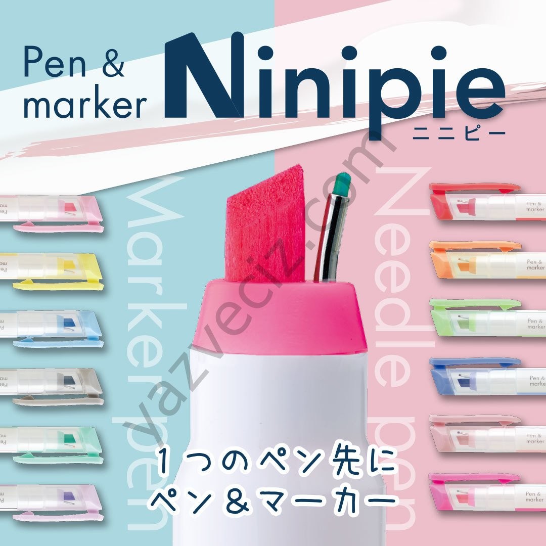 Ninipie Pen & Marker Kırmızı x Koyu Kırmızı Kalem