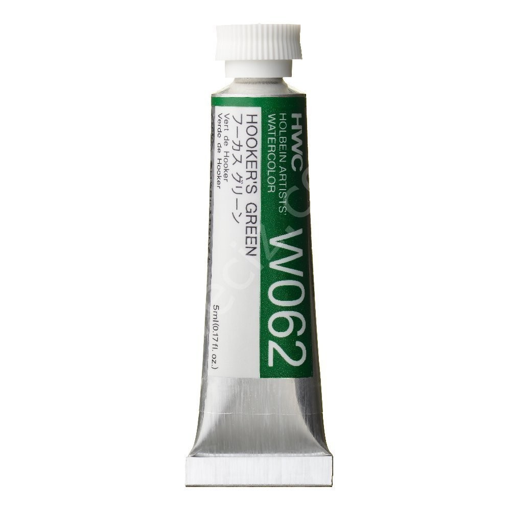 Holbein Profesyonel Tüp Şeffaf Suluboya 5 ml Hooker's Green  W062 (B Serisi)