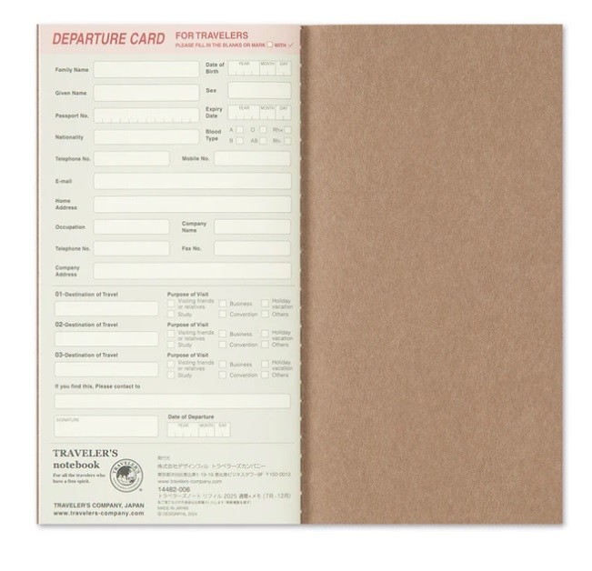 Traveler's Company 2025 - Haftalık + Not Yenileme (Normal) - İkinci Yarı Defter