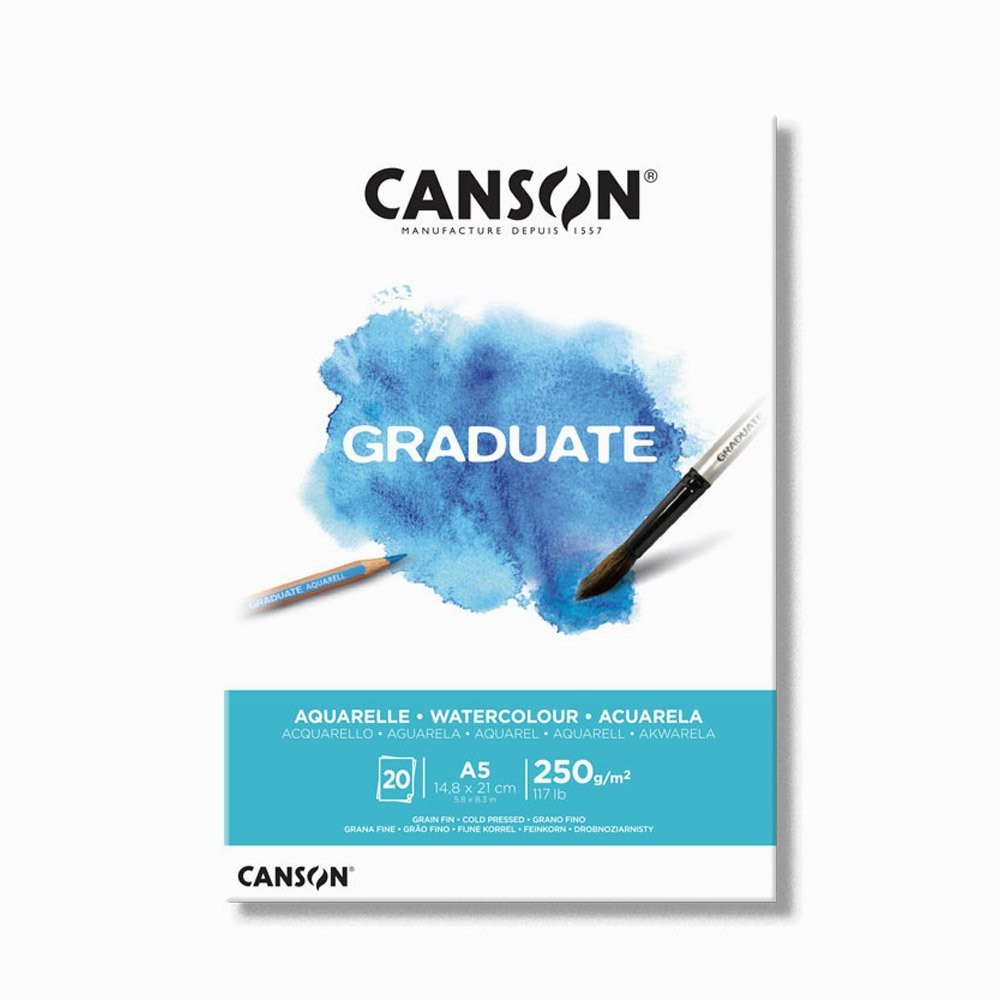 Canson Graduate 250 gr. A5 Aquarelle  Çizim Defteri