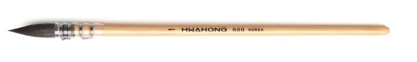 Hwahong 500 Profesyonel Kalite El Yapımı Sincap Suluboya Fırçası No:1