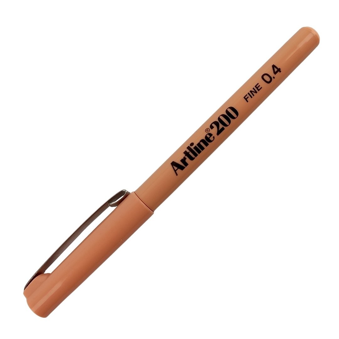 Artline 200 Fine Keçe Uçlu Yazı Kalemi 0.4mm Apricot, Ten Rengi