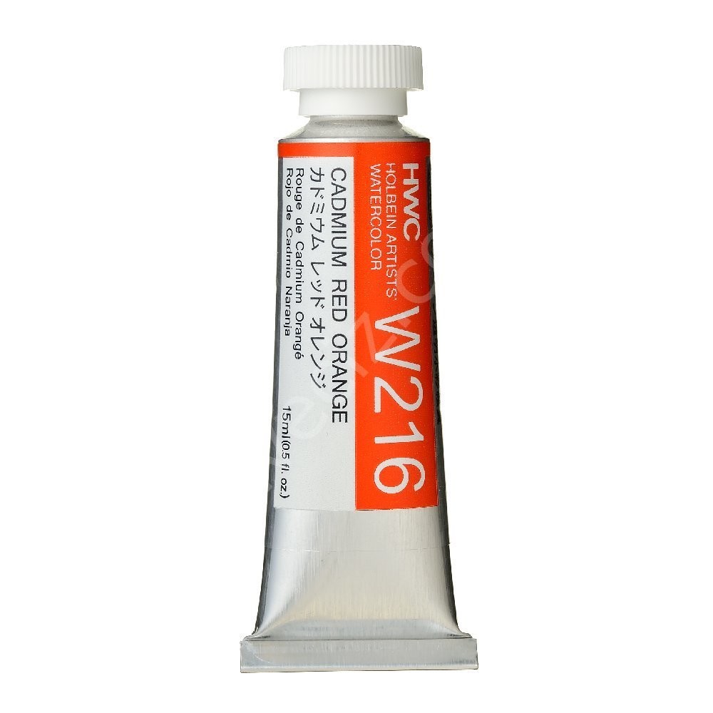 Holbein 15 ml Profesyonel Tüp Suluboya Cadmium Red Orange (W216) E Serisi