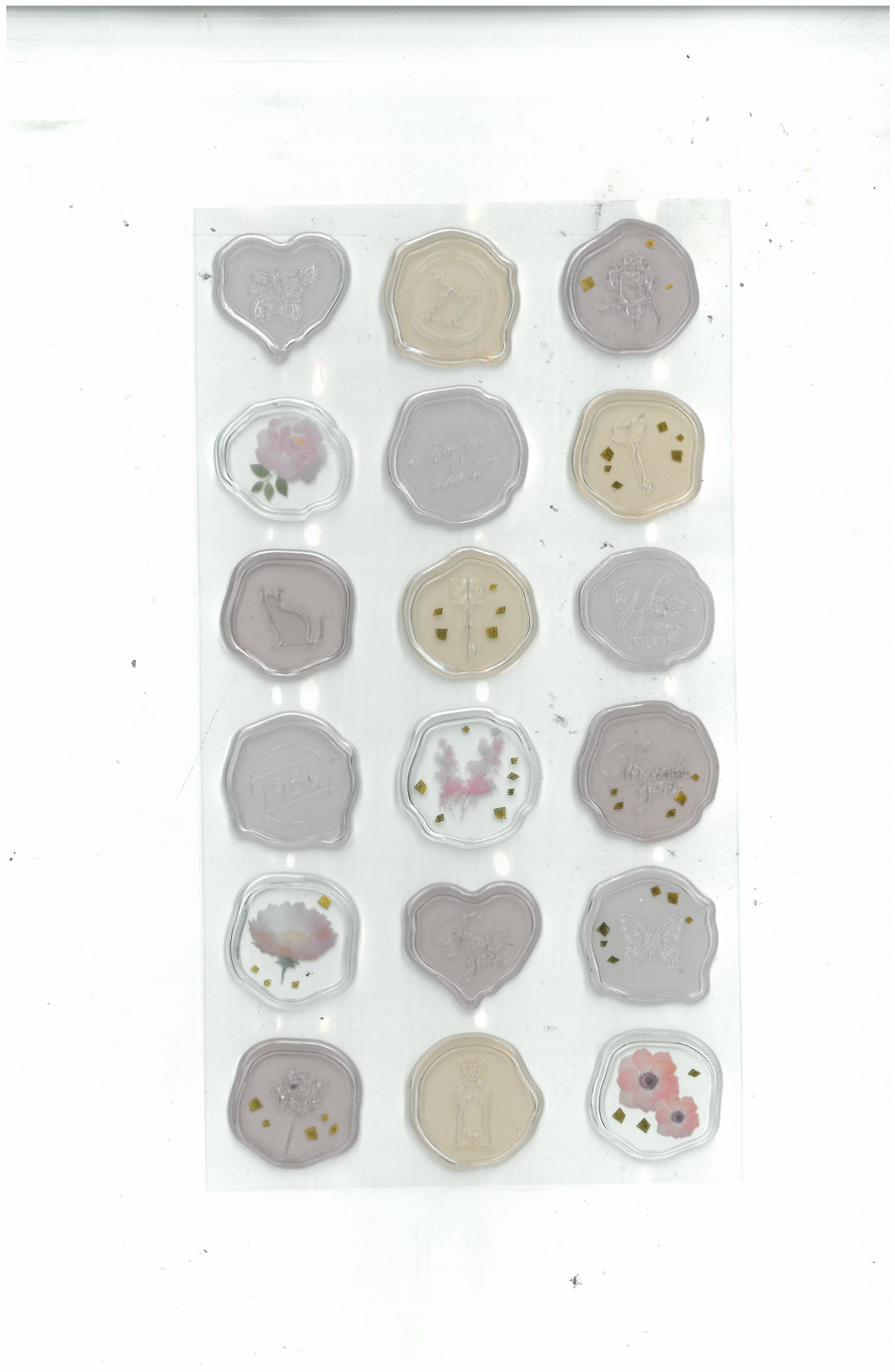 Japon Mühür Görünümlü İçi Çiçekli Sticker Çıkartma
