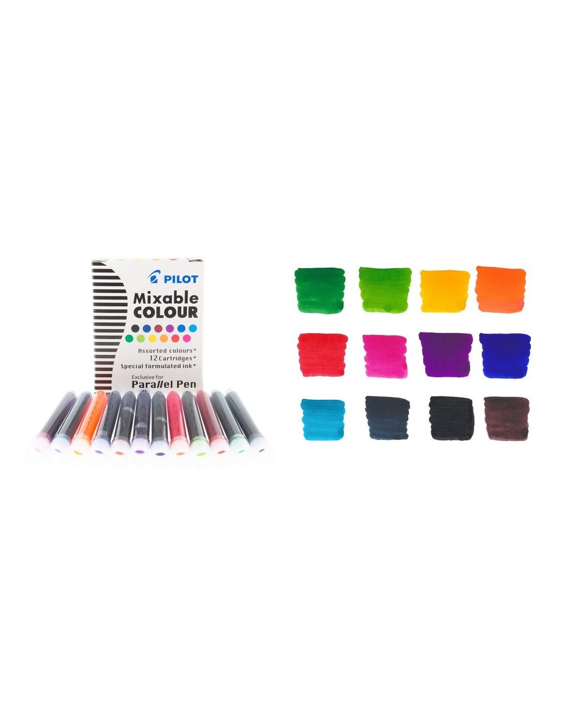 Pilot Mixable Colour Dolma Kalem Yedek Kartuş 12 Renk