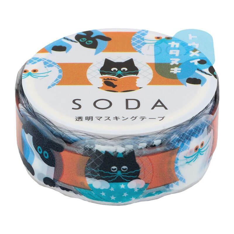 King Jim Soda  Şeffaf Maskeleme Bandı - Kedi