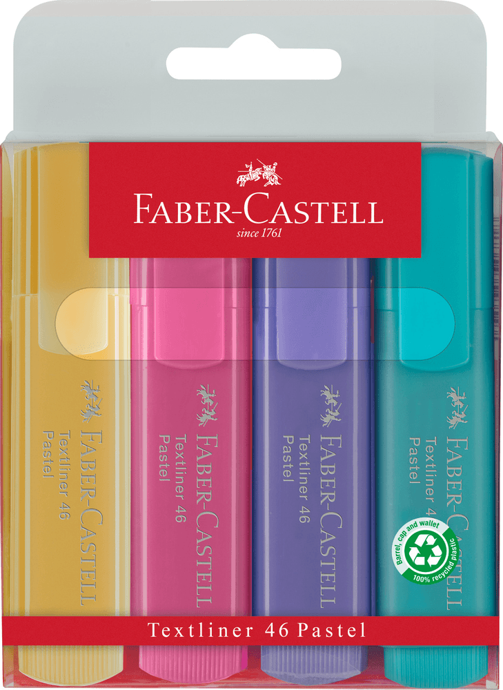 Faber Castell 4'lü Pastel Fosforlu Kalem Seti