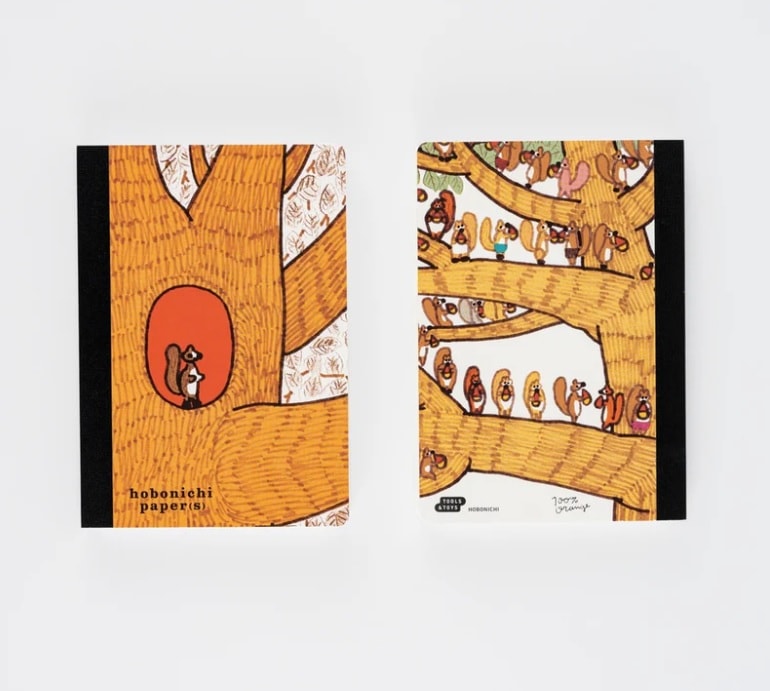 Kampanyalı Ön Sipariş Hobonichi Accessory - Paper(s) - 100%ORANGE: Squirrel Appears