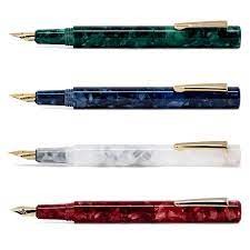 Attache Hightide Marbled Fountain Pen  - Dolma Kalem Mermer Beyaz