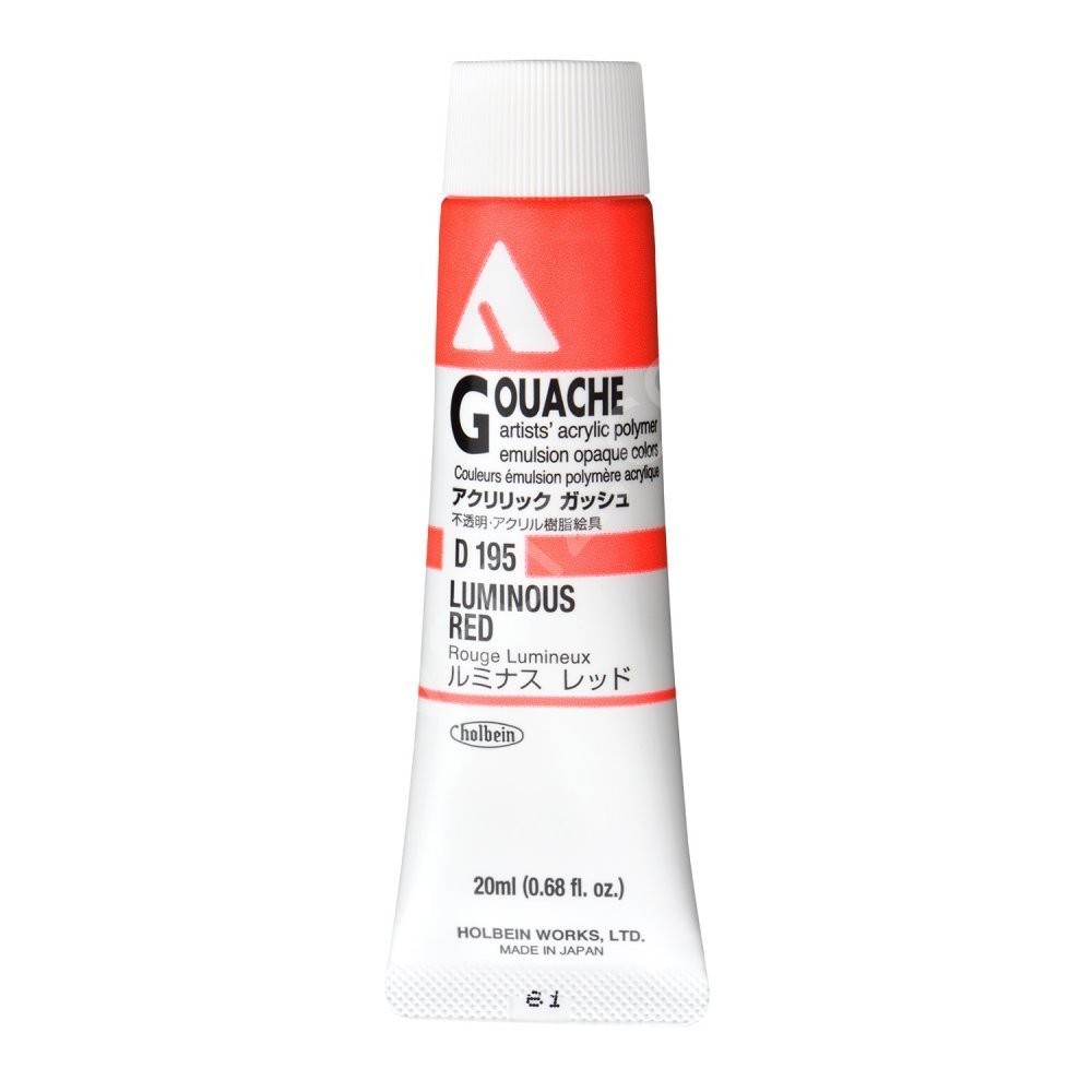 Holbein Akrilik Guaj 20 ml (D195) Lumınous Red C Serisi