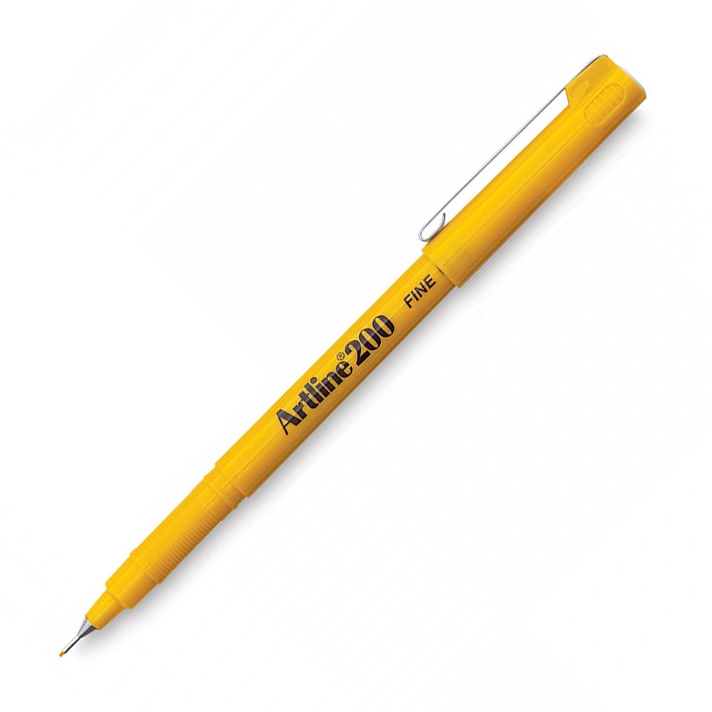 Artline 200 Fine Keçe Uçlu Yazı Kalemi 0.4mm Yellow