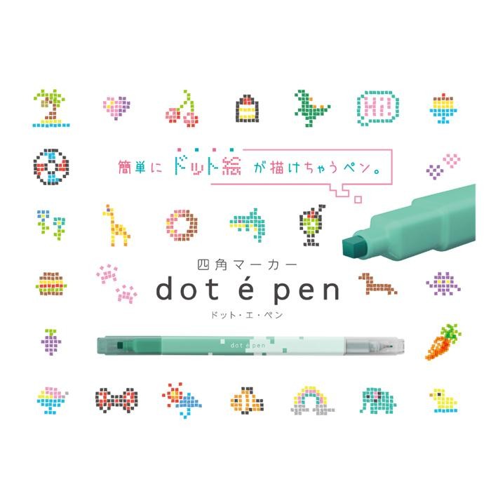 KAMPANYALI DOT E PEN PİKSEL SÜSLEME KALEMİ, ÇİFT UÇLU, Yeşil