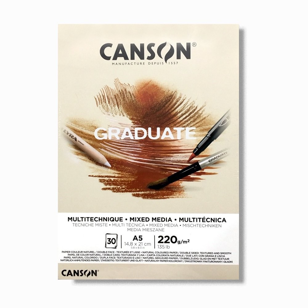 Canson Graduate 220 gr. A5 Mix Medıa Çizim Defteri