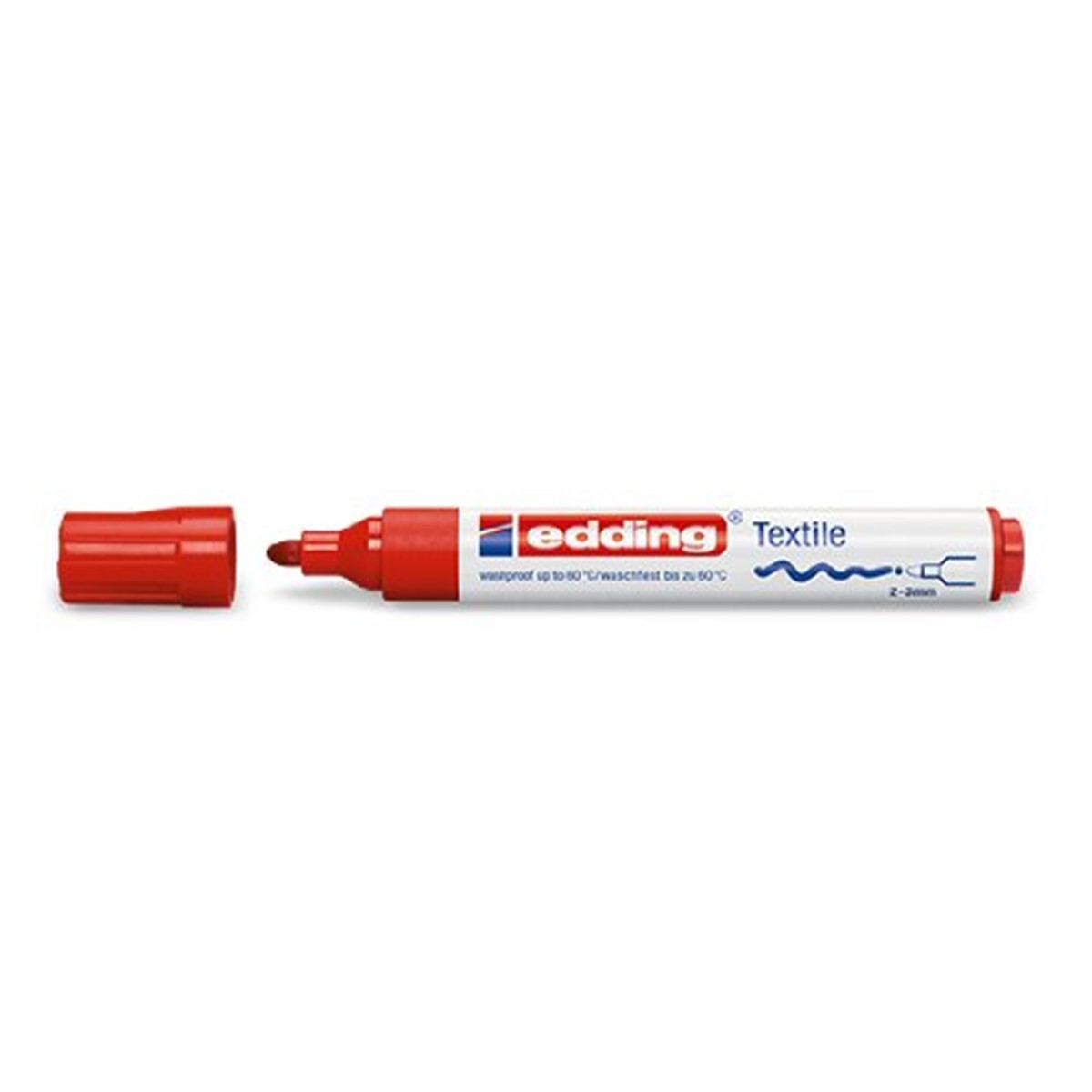 Edding 4500 Tekstil Kalemi 2-3mm Kırmızı