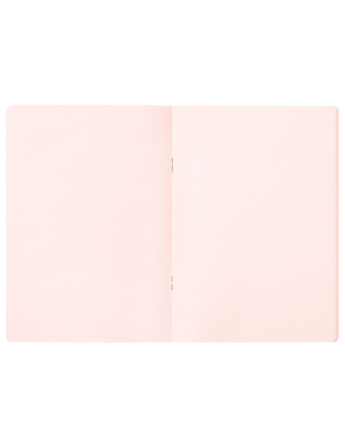 Midori Notebook <A5> Color Dot-colored Pink (Noktalı Pastel Renkler Yapraklı Defter)