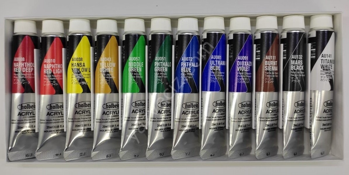 Holbein Profesyonel 12'li Akrilik Boya Seti