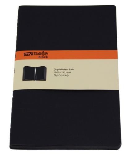 Mynote Black 13X21 40 Yp.Çizgili 2'Li Paket