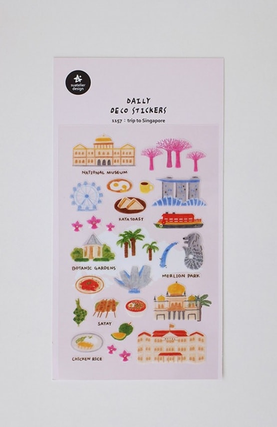 Kore Suatelier Design Sticker Çıkartma - 1157 trip to Singapore