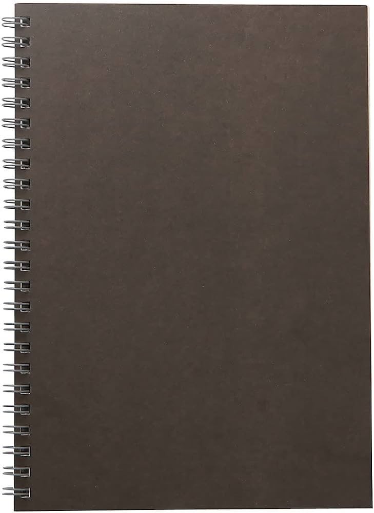 Muji Profesyonel Kalite Wood Paper Telli Çizgili Defter A5 48 Yaprak Kahverengi Kapak