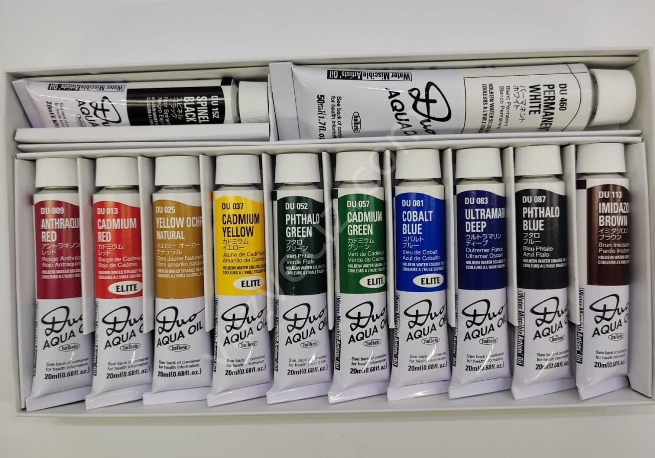 HOLBEIN SU BAZLI YAĞLI BOYA SETİ 12 RENKLİ 20ml