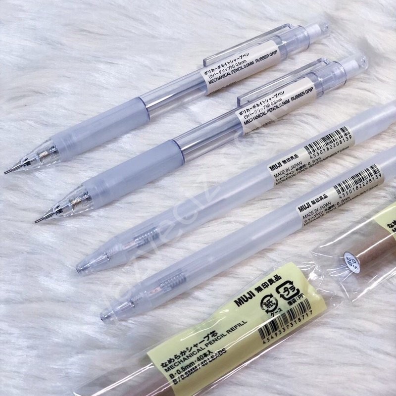 Muji Semi Transparent Polycarbonat Mechanical Pencil 0,5mm Japan,Versatil Kalem