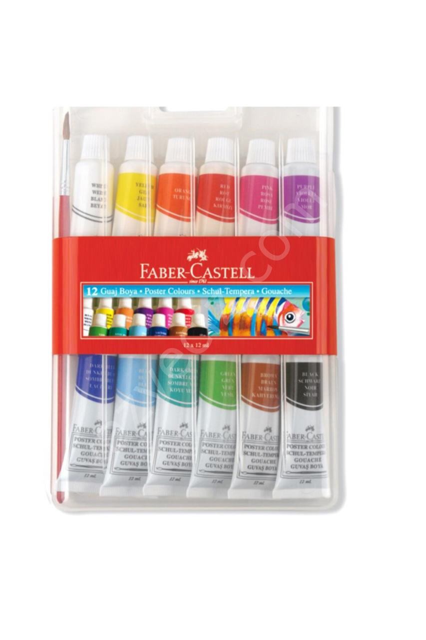 Faber Castell 12 'li Tüp Guaj Boya Seti