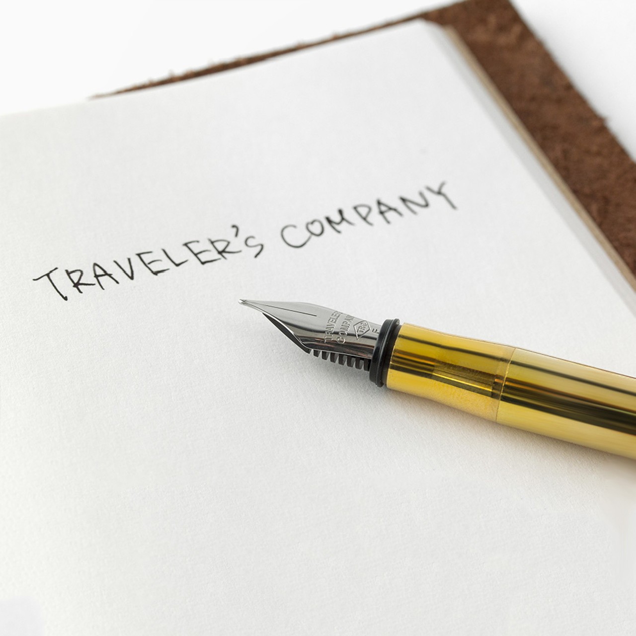 Traveler's Company Brass Fountain Pen  Dolma Kalem Masif Pirinç F Uç