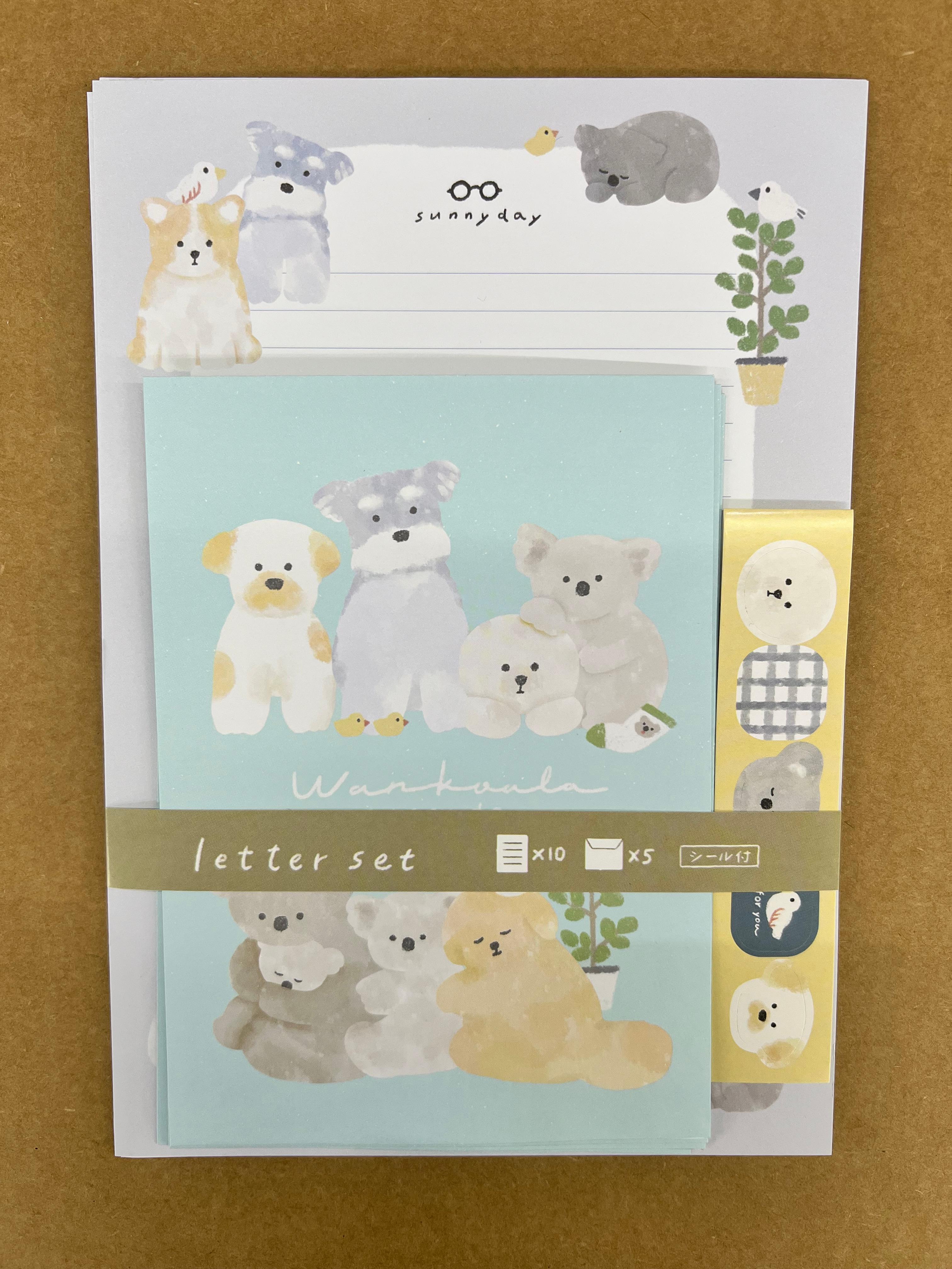Mektup Seti Koala-Köpek Desen (10 kağıt - 5 Zarf)
