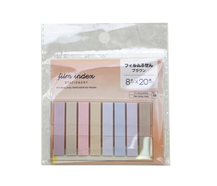Film Yapışkanlı Not Tutturucu - Açılır Tip  - 8 Farklı Renk * 20 Yaprak - Soft Renkler  4,5 cm * 0,9 mm