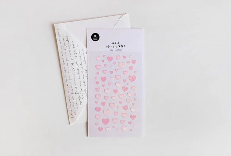  Kore Suatelier Design Sticker Çıkartma - 1192 love heart
