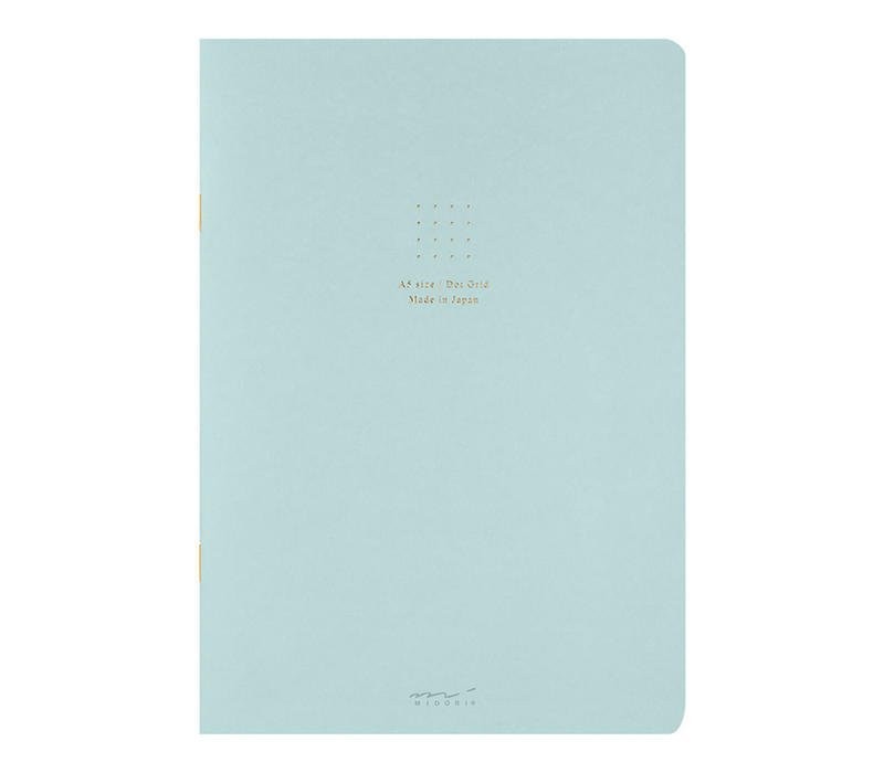 Midori Notebook <A5> Color Dot-colored Blue (Noktalı Pastel Renkler Yapraklı Defter)