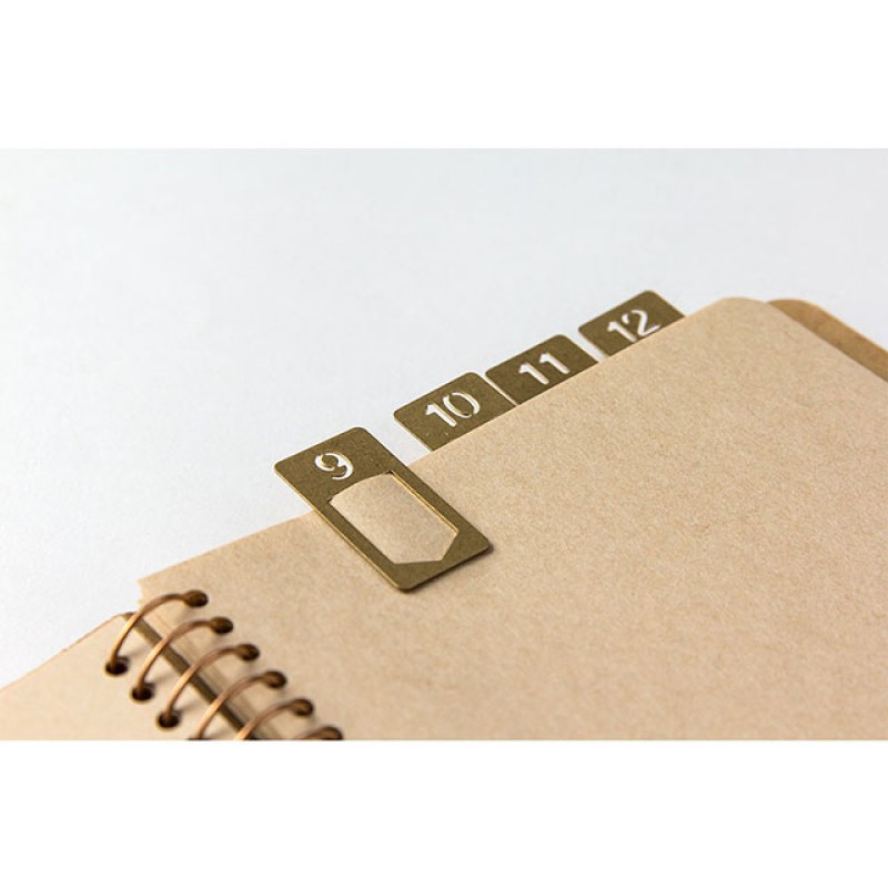Traveler's Company BRASS Number Clips Pirinç Ataç