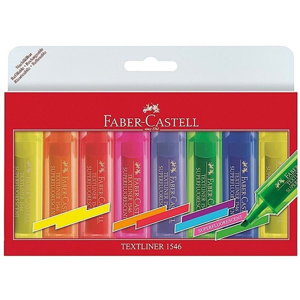 Faber Castell 8'li Fosforlu Kalem Seti