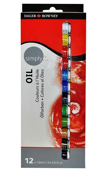 Daler Rowney Simply Yağlı Boya Seti 12x12ml