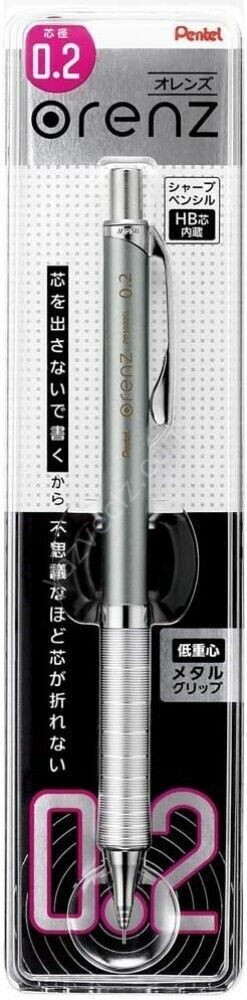 Pentel Orenz 0.2 mm Metal Silver Teknik Çizim Versatil Kalem