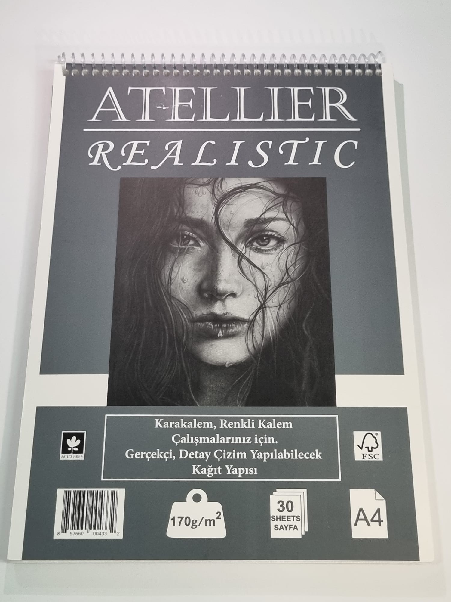 Kampanyalı Atellier Realistic Eskiz Defteri A4 30 Yaprak 170 gr