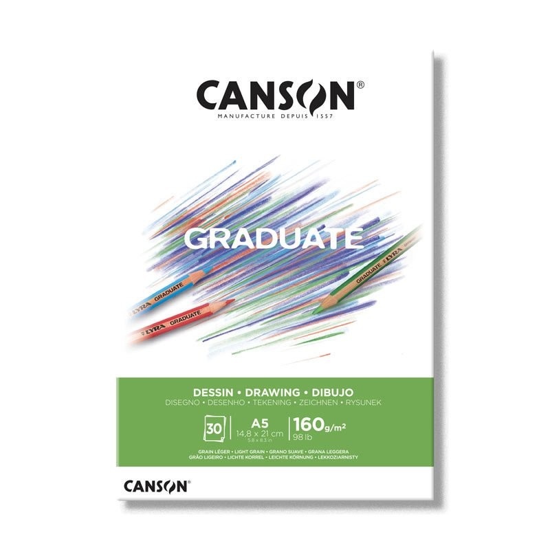 Canson Graduate Mezun Çizimi 160 Gr  A5  Çizim Defteri