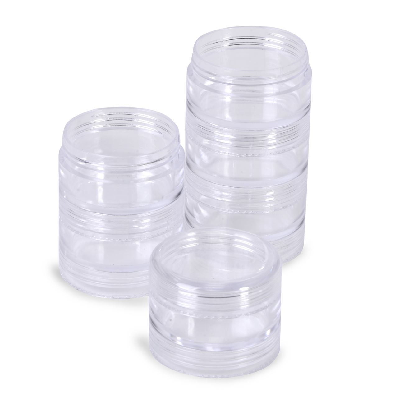  Organizatör Plastik Şeffaf 6 ' lı Yuvarlak Mini Kutu