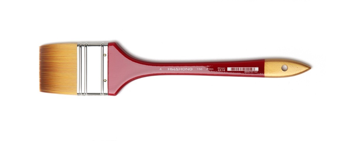 Hwahong Kore Prosfesyonel Kalite Yağlı Boya ve Akrilik Boya Fırçası 156 No : 4  60mm
