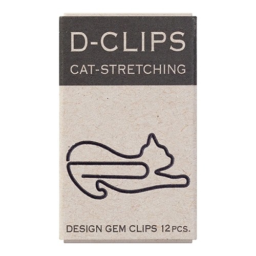 Midori D-CLIPS Mini Box Cat-Stretching 12 adet Klips