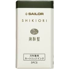 Sailor mürekkep kartuşları Shikiori Miruai (3 adet)