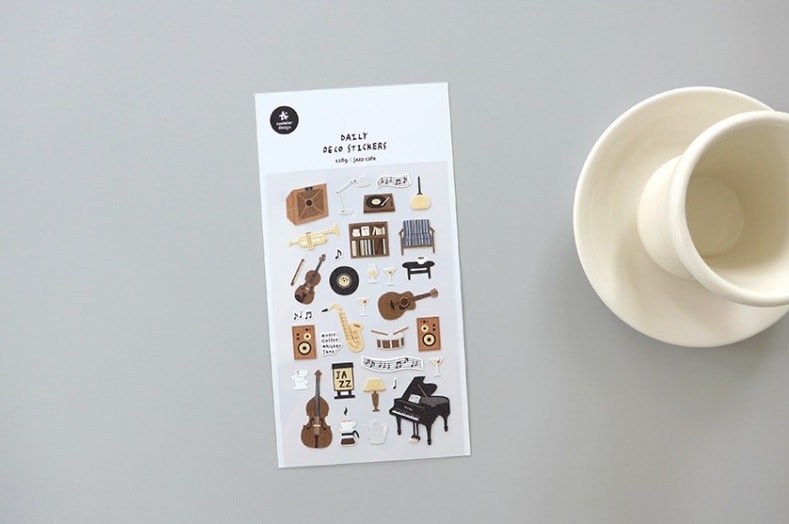 Kore Suatelier Design Sticker Çıkartma - 1189 jazz cafe