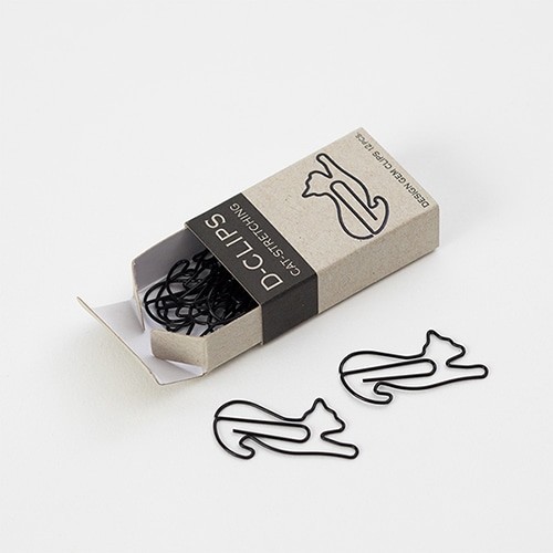Midori D-CLIPS Mini Box Cat-Stretching 12 adet Klips