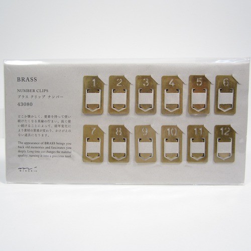 Traveler's Company BRASS Number Clips Pirinç Ataç