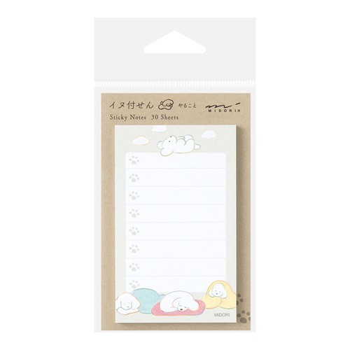 Midori to do list - Sticky Notes 30 yaprak - uyuyan köpek