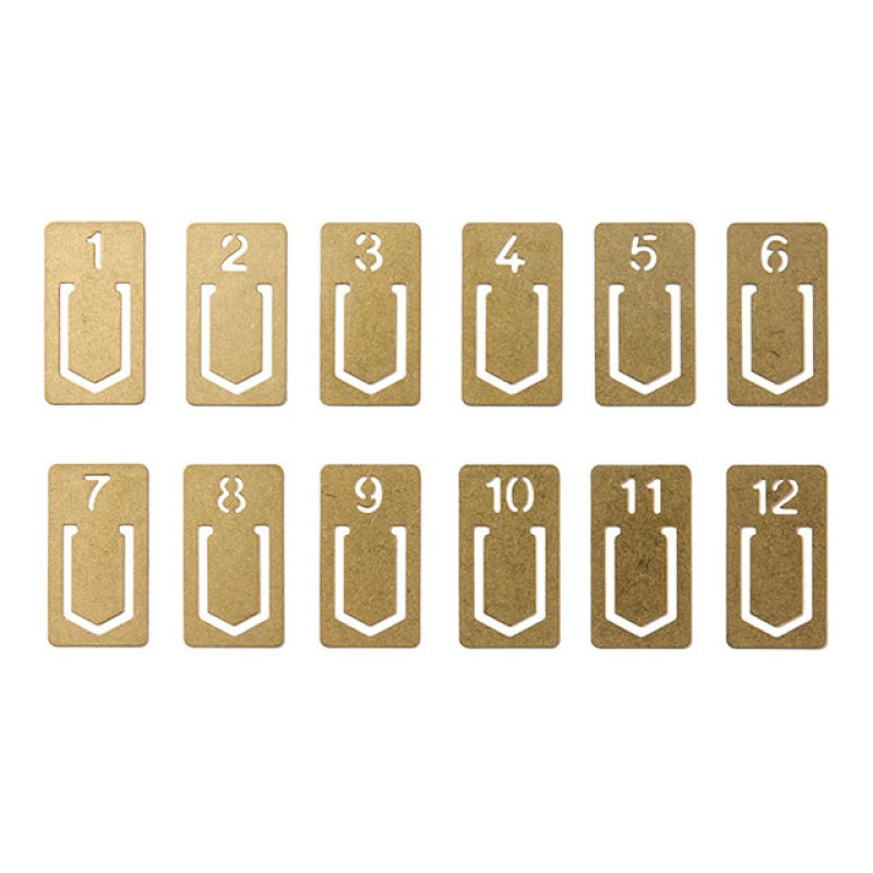 Traveler's Company BRASS Number Clips Pirinç Ataç
