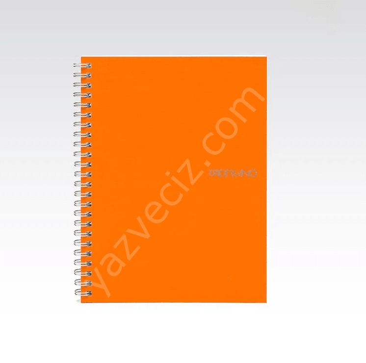 Fabriano Ecoqua Lined Stone A5 çizgili Spiral Defter- Turuncu